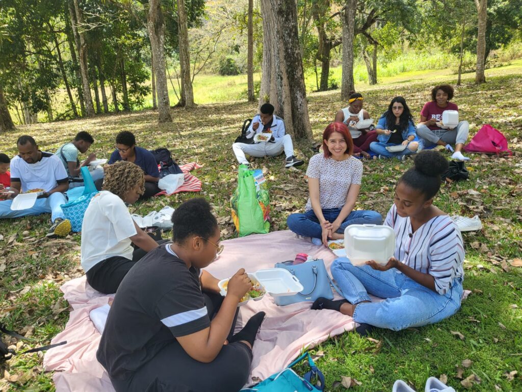 Students at a Picnic.